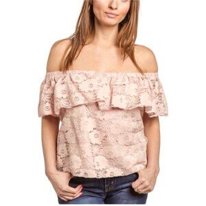 Jack by BB Dakota Lace Off-The-Shoulder Top